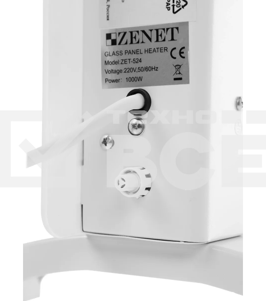 Конвектор Zenet ZET-524 1000Вт белый