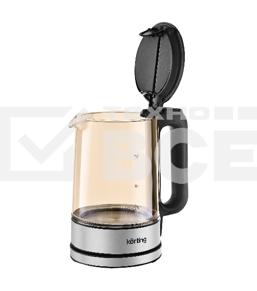 Чайник электрический Korting KWK 0903 G объем 1.7 л, материал: стекло, механическое управление, фильтр от накипи, 5 температурных режимов, автоотключение, поддержание температуры