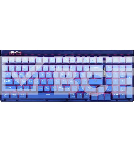 Клавиатура беспроводная Redragon Garen Pro RU RGb, бел/син, градиент,BT+2.4