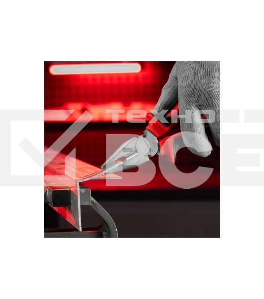 Плоскогубцы Matrix NICKEL 180 мм, никелированные, двухкомпонентные рукоятки