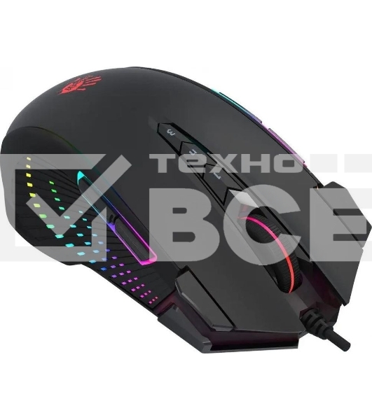 Мышь проводная A4Tech Bloody J90s черный, 8000 dpi, USB, кнопки - 12