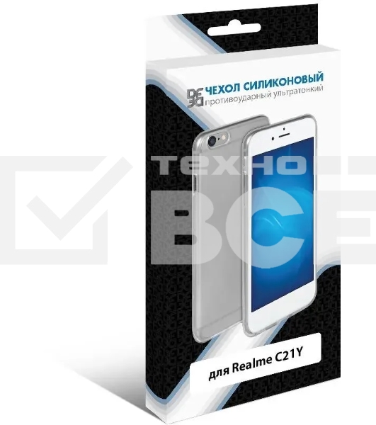 Чехол (клип-кейс) DF для Realme C21y rmCase-08 прозрачный