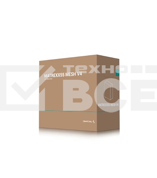 Компьютерный корпус Deepcool MATREXX 55 MESH V4 без БП, боковое окно (закаленное стекло), 3xARGB LED 140мм вентилятора спереди, 1xARGB LED 120мм вентилятор сзади, черный, ATX