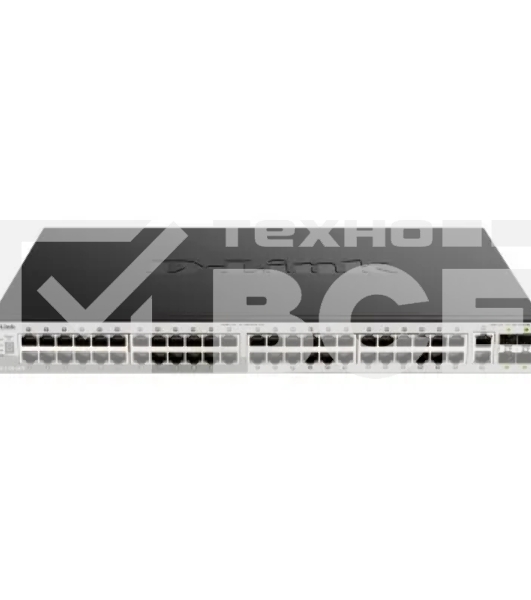 Управляемый L3 стекируемый коммутатор D-Link DGS-3130-54TS/B1A PROJ с 48 портами 10/100/1000Base-T, 2 портами 10GBase-T и 4 портами 10GBase-X SFP+