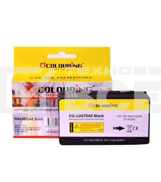 Струйный картридж Colouring CG-L0S70AE (№953XL) с чернилами на пигментной основе черный для принтеров HP OfficeJet Pro 7720/7730/7740/8210/8218/8710/8715/8720/8725/8728/8730/8740