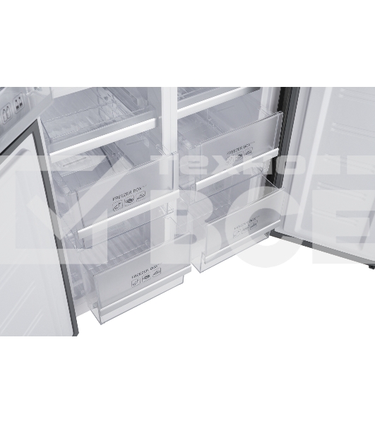 Холодильник Weissgauff WCD 450 INOX GLASS нержавеющая сталь трехкамерный side-by-side 286/141л морозилка снизу