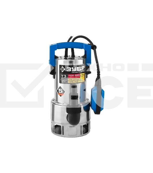 Насос ЗУБР НПГ-Т3-1100-С профессионал т3 погружной дренажный для грязн воды d частиц до 35мм 1100В