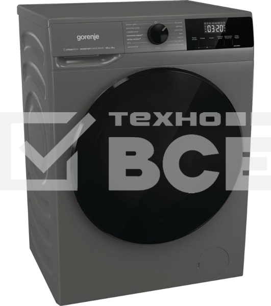 Стирально-сушильная машина Gorenje W2D2A164ADSS/C Титан, загр. фронтальная макс.: 10 кг 1400об/мин класс: А