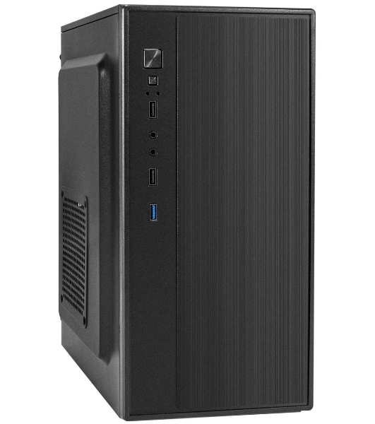 Компьютерный корпус Minitower ExeGate BAA-408U-UNS450 (mATX, БП UNS450 с вент. 12см, 2хUSB+1хUSB 3.0, HD Audio, черный)