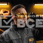 Очки защитные открытые Denzel поликарбонатные, увеличенная желтая линза, регулируемые дужки, фото4