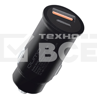 Автомобильное зарядное устройство Qumo All QC/PD (Charger 0088), USB + Type C черный