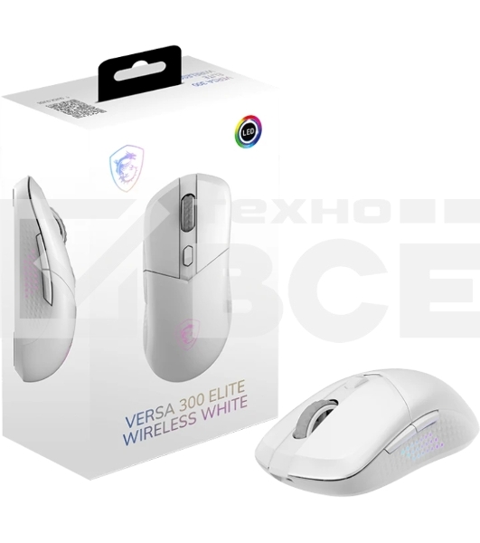 Мышь беспроводная/проводная MSI Versa 300 Elite белый, 26000 dpi, радиоканал, Bluetooth, USB, кнопки - 6