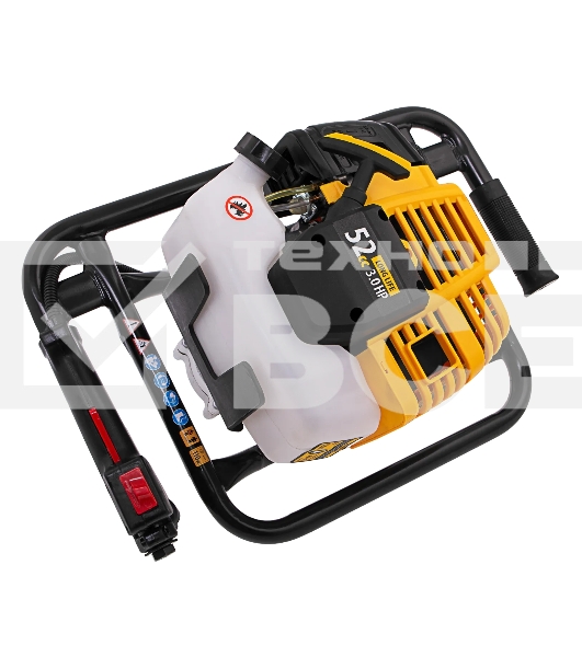 Мотобур Denzel DX-52 объем двигателя 52 см3, соединение 20 мм, без шнека