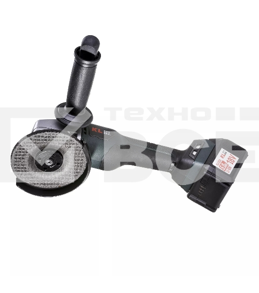 Угловая шлифовальная машина бесщеточная (болгарка) аккумуляторная KLPRO KLAT18BS-50 с регулеровкой оборотов (18В, Li-ion-2шт, 5.0Ач, 115мм, М14, 500-10000 об/мин З/У,в кейсе)