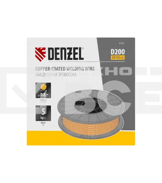 Омедненная проволока Denzel ER70S-6, диам. 0,8 мм, 5 кг, диам. катушки D200 Denzel