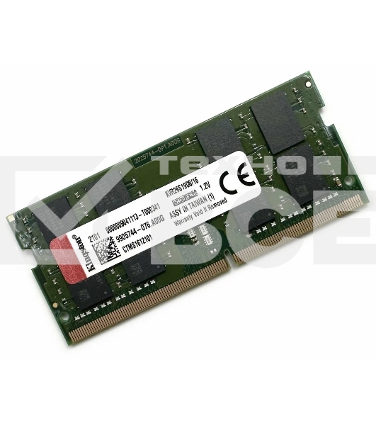 Оперативная память Kingston ValueRAM, DDR4, 16GB (1x16GB), 2666MHz, CL19, SO-DIMM