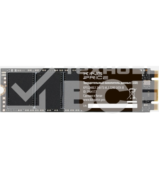 Накопитель SSD KingPrice KPSS240G1, 240Gb, M.2 2280, SATA-III, R/W 500/420