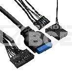 Компьютерный корпус Minitower ExeGate mEVO-7803 (mATX, без БП, 2*USB+1*USB3.0, HD аудио, черный, 2 вент. 12см с RGB подсветкой), фото3