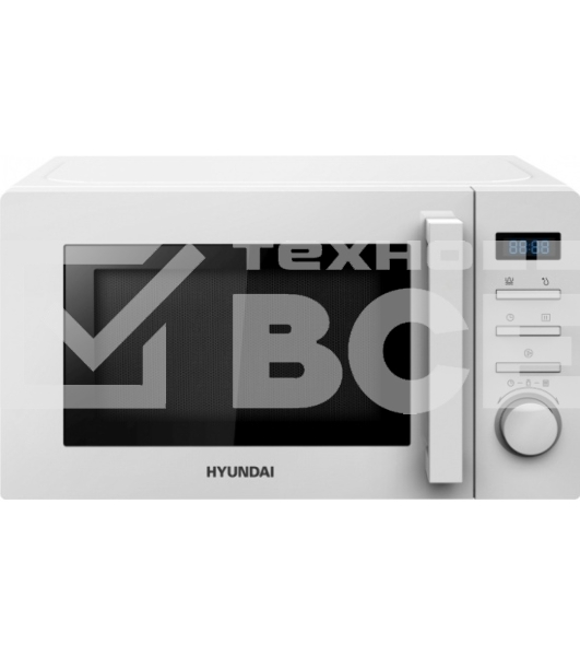 Микроволновая печь Hyundai HYM-M2060 белый, 20 л, 700 Вт, переключатели - кнопки/поворотный механизм