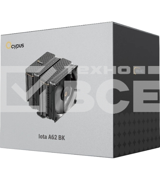 Кулер Ocypus Iota A62 BK Iota-A62-BK черный 120мм алюминий+медь 2000rpm 29db 4-pin 260W 158мм