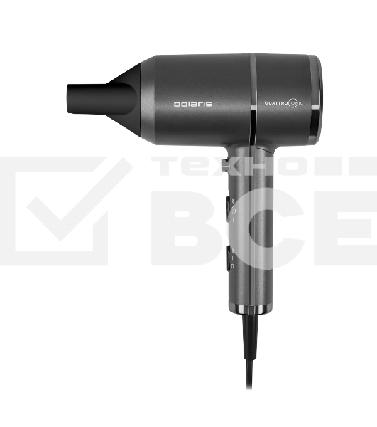 Фен Polaris PHD 2044Ti Quattro Ionic 1900 Вт, графитовый