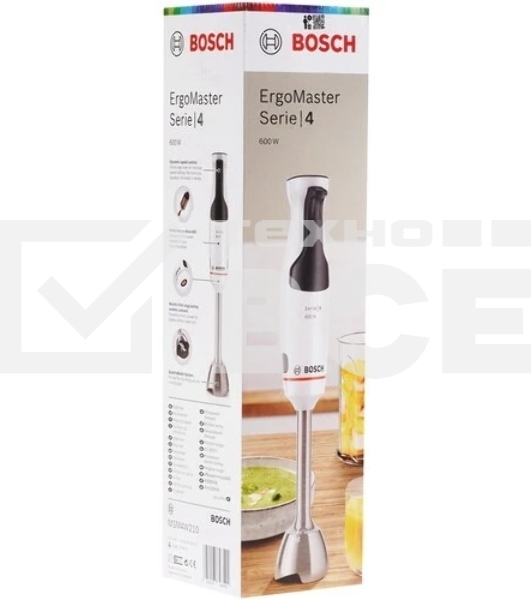 Блендер погружной Bosch MSM4W210 600Вт белый