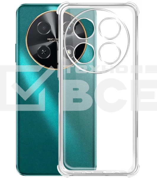 Чехол (клип-кейс) BoraSCO для Huawei Nova 12i Bumper Case прозрачный