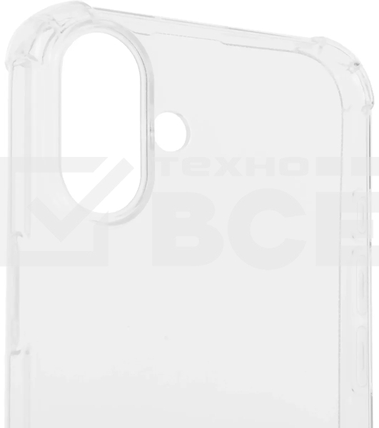 Чехол (клип-кейс) BoraSCO для Apple iPhone 16 Plus Bumper Case прозрачный (73520)