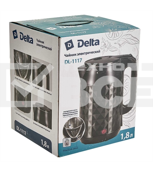 Чайник электрический DELTA DL-1117 черный