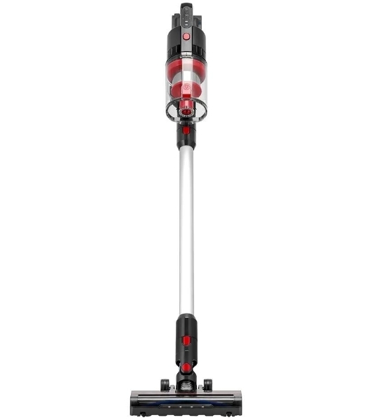 Пылесос вертикальный Kitfort КТ-5225 черный/красный, питание от аккумулятора, 83 Вт, уборка сухая, пылесборник 0.6 л