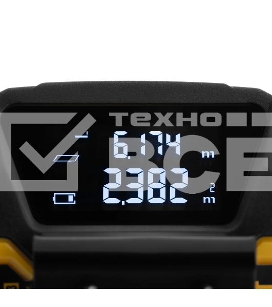 Лазерный дальномер с рулеткой Denzel LT-40, 5м x 19 мм, дальномер 40м, автомат. фиксация