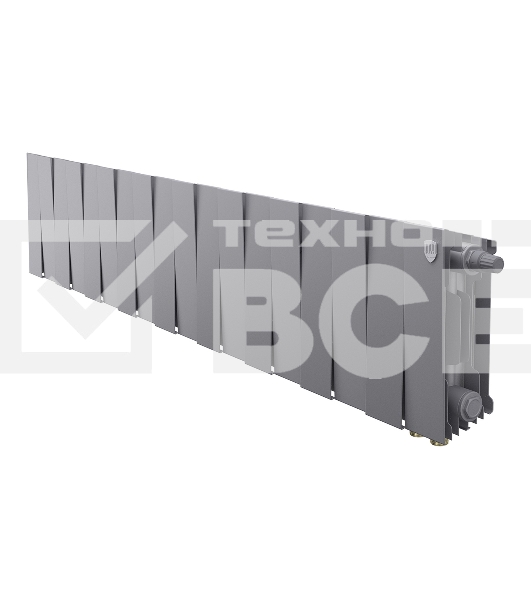 Радиатор биметаллический Royal Thermo PianoForte 200 Серебристый VR80- 18 секц.