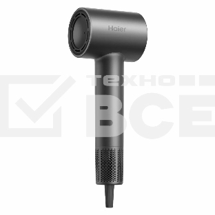 Фен Haier HHD-603 графитовый, 1600 Вт, компактный, ионизация