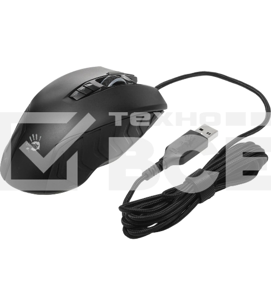 Мышь проводная A4Tech Bloody J95s черный, 8000 dpi, USB, кнопки - 9