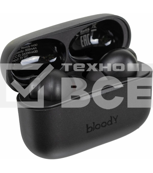 Наушники TWS A4Tech Bloody M30 черный, вкладыши, Bluetooth