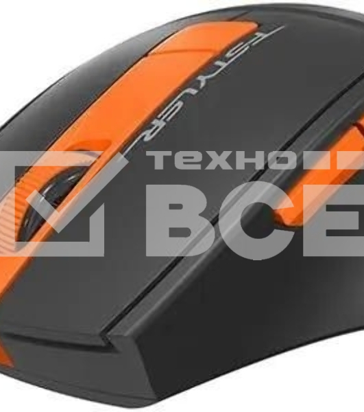 Мышь беспроводная A4Tech Fstyler FG30 серый/оранжевый, 2000 dpi, радиоканал, USB, кнопки - 5