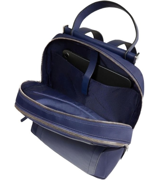 Рюкзак женский Piquadro Lyra CA5566W92T/BLU темно-синий нейлон/натур.кожа