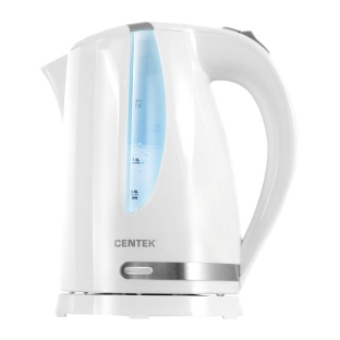 Электрочайник Centek CT-0040 белый, 1.8 л, 2200 Вт, скрытый нагревательный элемент