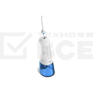 Ирригатор BQ IR001 White-Blue, Мощность: 10 Вт, Портативный, Объем резервуара 300 мл, 2 насадки и дорожный чехол в комплекте, 3 режима работы: Normal (нормальный), Soft (мягкий), Pulse (импульсный), Уровень влагозащиты: IPX7, Давление воды: 140-800 кПа, Число пульсаций: 1200-1600 имп/мин, Аккумулятор Li-ion 1400 мАч, 3.7 В, Время работы от аккумулятора до 60 минут, Время заряда аккумулятора: 4-5 часов, Автоматическое отключение через 2 мин, Вращение насадок на 360°, Съемный резервуар для воды, Индикация зарядки, Шкала уровня воды, USB кабель в комплекте