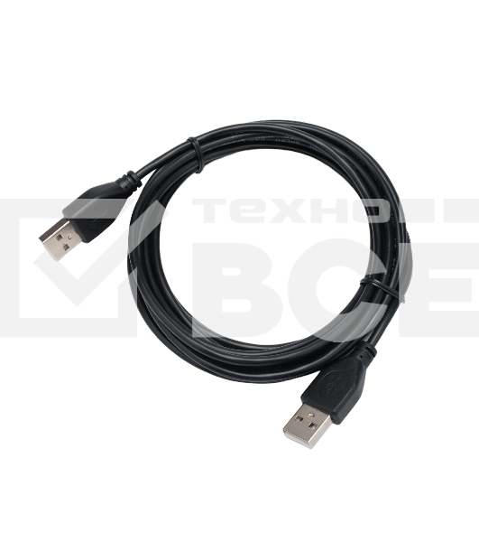 Кабель USB2.0 Cablexpert CC-USB2-AMAM-3M, AM/AM, экран, 28/26AWG, медь, Pro, 3м, черный, пакет