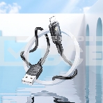 Кабель Hoco U120 iP USB (m)-Lightning (m) 1.2м черный коробка, фото4