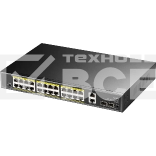 Коммутатор Cudy GS1026PS2, (L2) 26x1Гбит/с 2xКомбо(1000BASE-T/SFP), 2SFP, 24PoE, 300W, неуправляемый