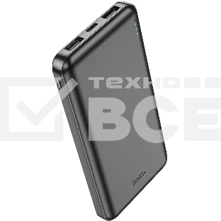 Мобильный аккумулятор Hoco J100 High-ranking 10000mAh 2.1A 2xUSB-A черный