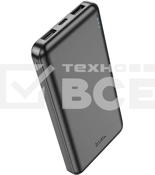 Мобильный аккумулятор Hoco J100 High-ranking 10000mAh 2.1A 2xUSB-A черный