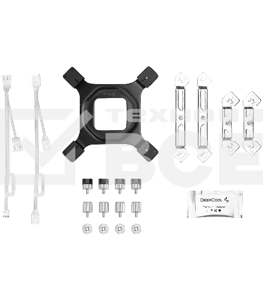 Кулер для процессора DEEPCOOL AG620 WH ARGB V2 LGA20XX/1700/1200/115X/AM5/AM4 (9шт/кор, TDP 260W, PWM, ARGB DUAL Fan 120mm, 6 тепл. трубок, белый) RET
