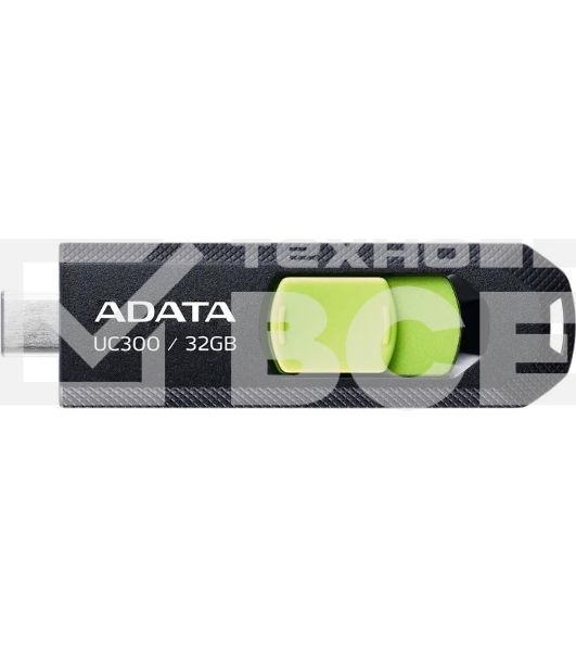 Флеш диск A-Data 32Gb Type-C UC300 ACHO-UC300-32G-RBK/GN USB3.2 черный/зеленый