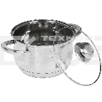 Кастрюля Lara LR02-581 SONATA 18x11,5 см, 2.9 л, 7-СТУПЕНЧАТОЕ ДНО, комбо-полировка, крышка, нержавеющая сталь, фото5