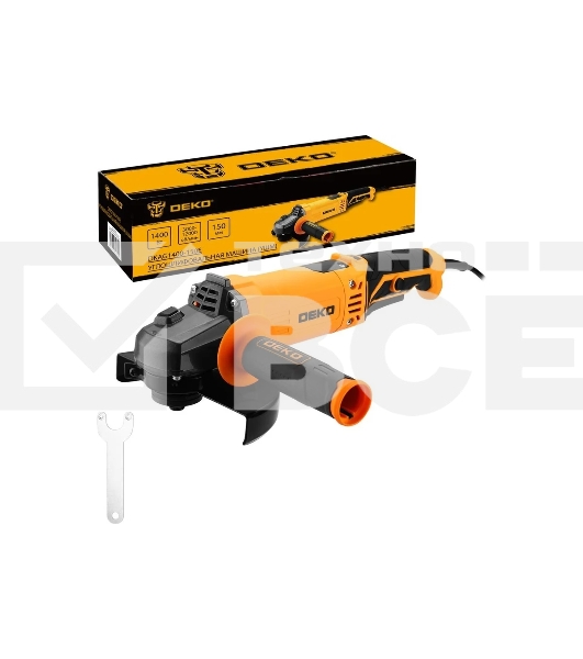 Угловая шлифовальная машина (УШМ) DEKO DKAG1400-150E, 150мм, 1400 Вт