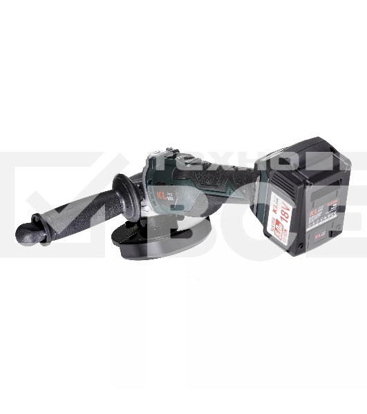 Угловая шлифовальная машина бесщеточная (болгарка) аккумуляторная KLPRO KLAT18BS-50 с регулеровкой оборотов (18В, Li-ion-2шт, 5.0Ач, 115мм, М14, 500-10000 об/мин З/У,в кейсе)
