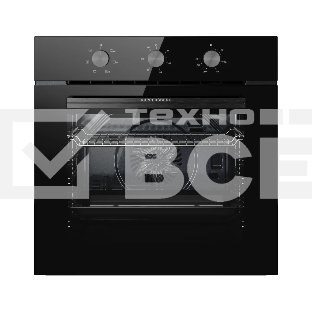 Духовой шкаф Kuppersberg HO 603 Black line, High-Tech, 78 л, поворотное управление, таймер, 6 режимов, макс. температура 310 градусов, цвет черный, цвет фурнитуры черный